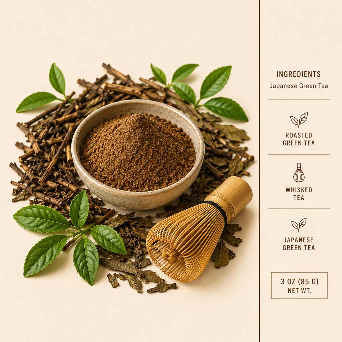 Hōjicha Roasted Green Tea Powder
