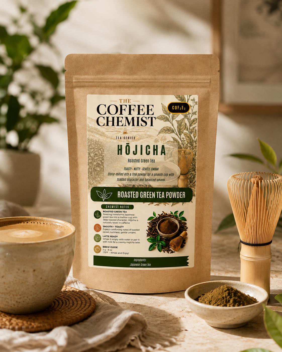 Hōjicha Roasted Green Tea Powder