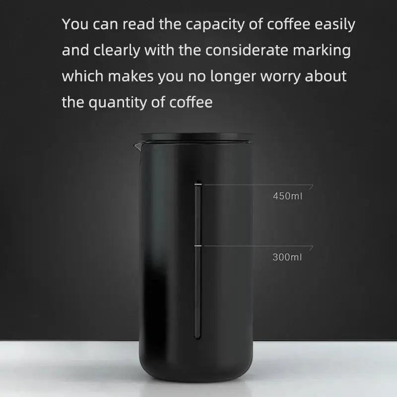 StepUp Coffee 450ml Stainless Steel French Press Coffee & Tea Maker